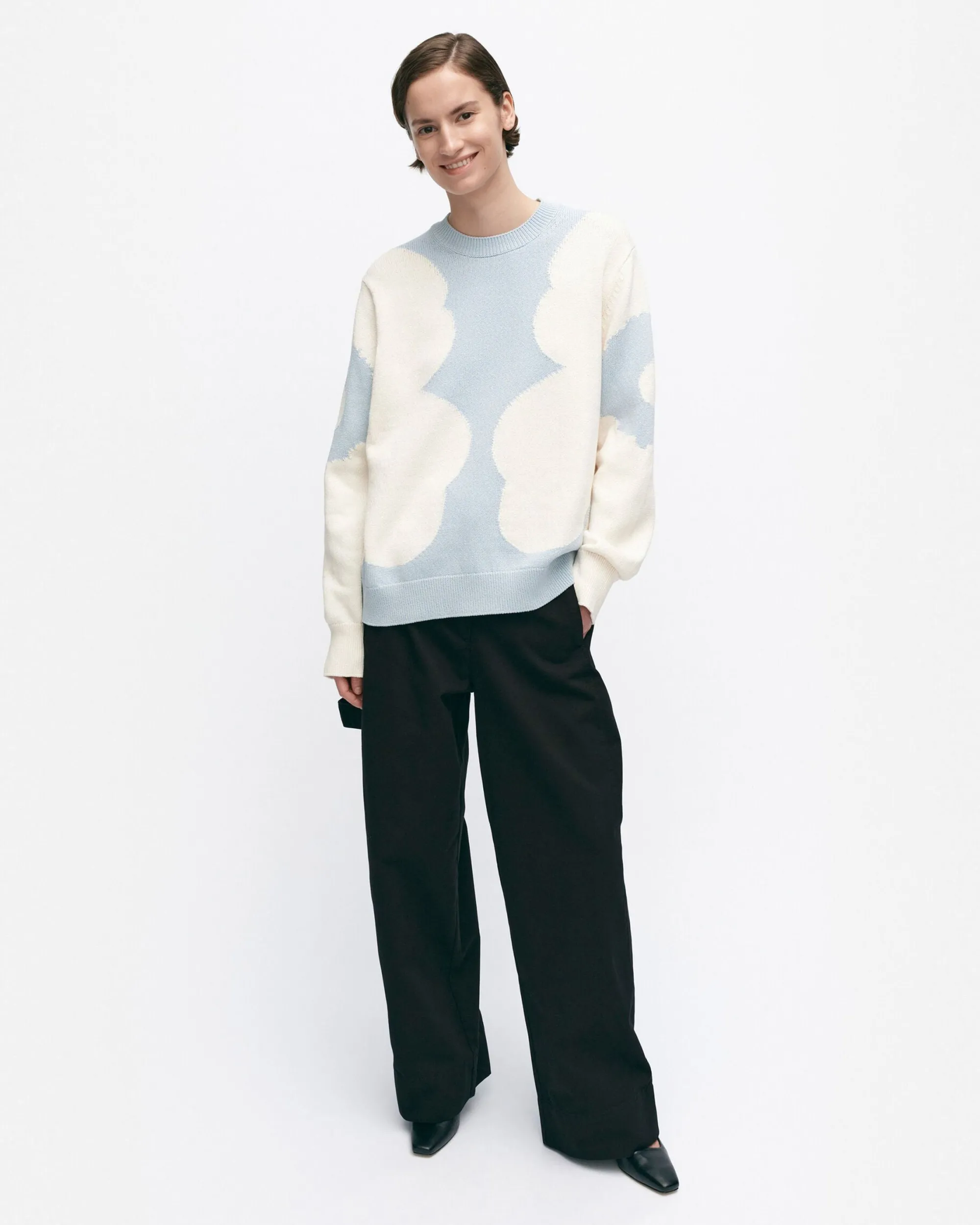 Marimekko Paidat Ja Tunikat>Arkki Heijastus Unikko Puuvillaneulepusero