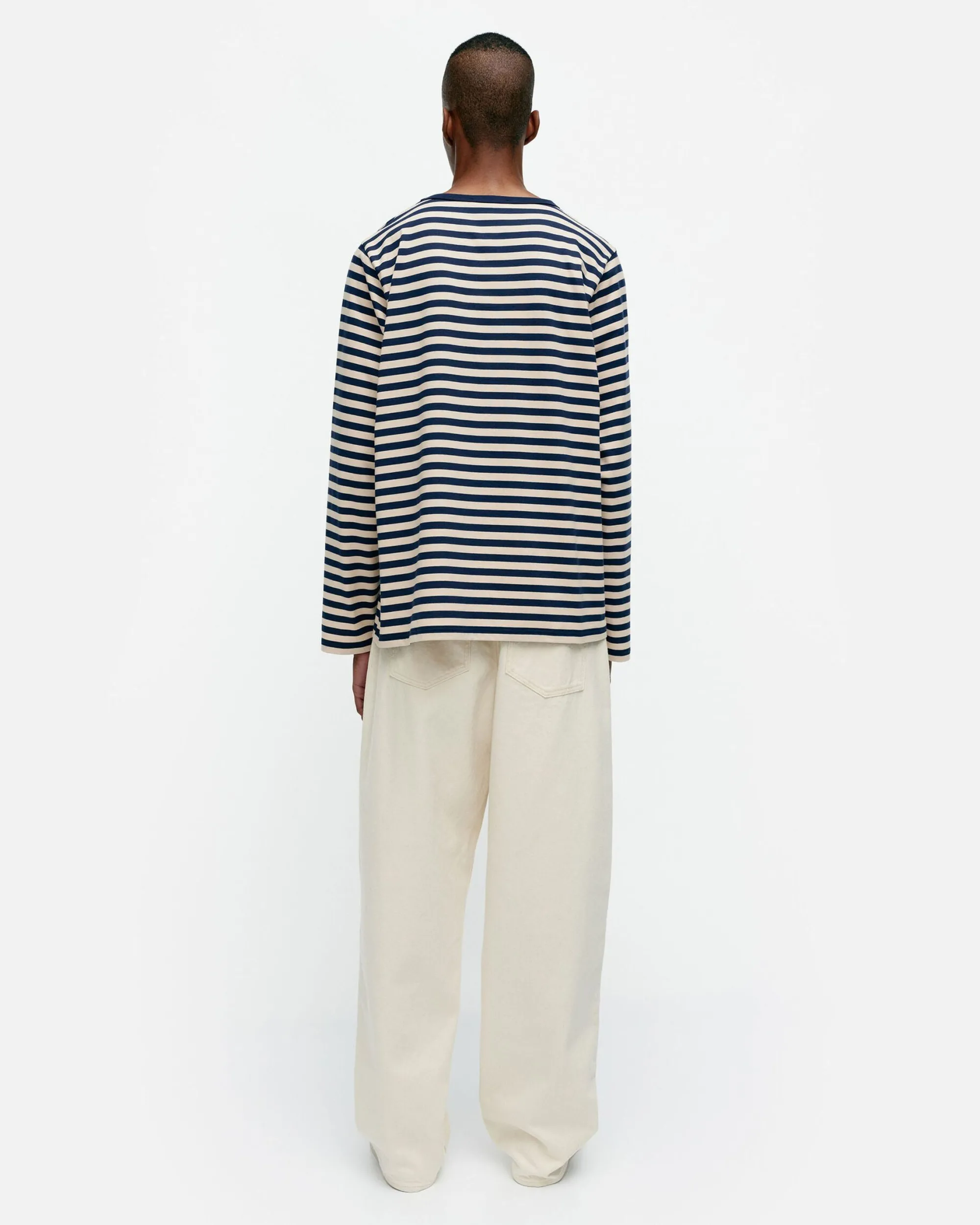 Marimekko Paidat Ja Tunikat>Kioski Tasaraita Men Longsleeve Trikoopaita