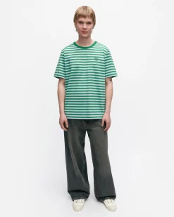 Marimekko Paidat Ja Tunikat>Kioski Tasaraita Menu00B4S Shortsleeve T-Paita