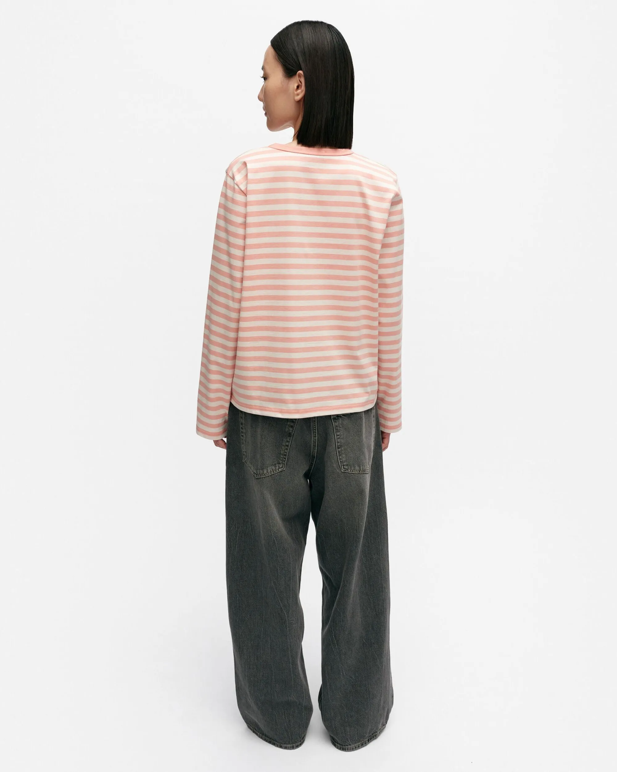 Marimekko Paidat Ja Tunikat>Kioski Tasaraita Relaxed Longsleeve Trikoopaita