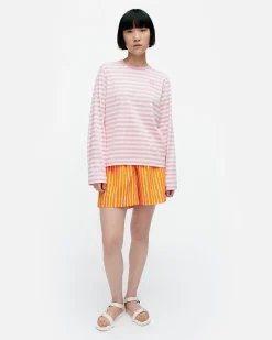Marimekko Paidat Ja Tunikat>Kioski Tasaraita Relaxed Longsleeve Trikoopaita