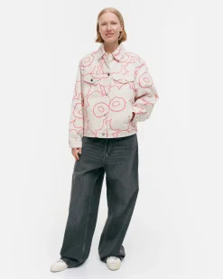 Marimekko Unisex>Kioski Ystu00E4Vyys Pieni Piirto Unikko 2 Farkkutakki