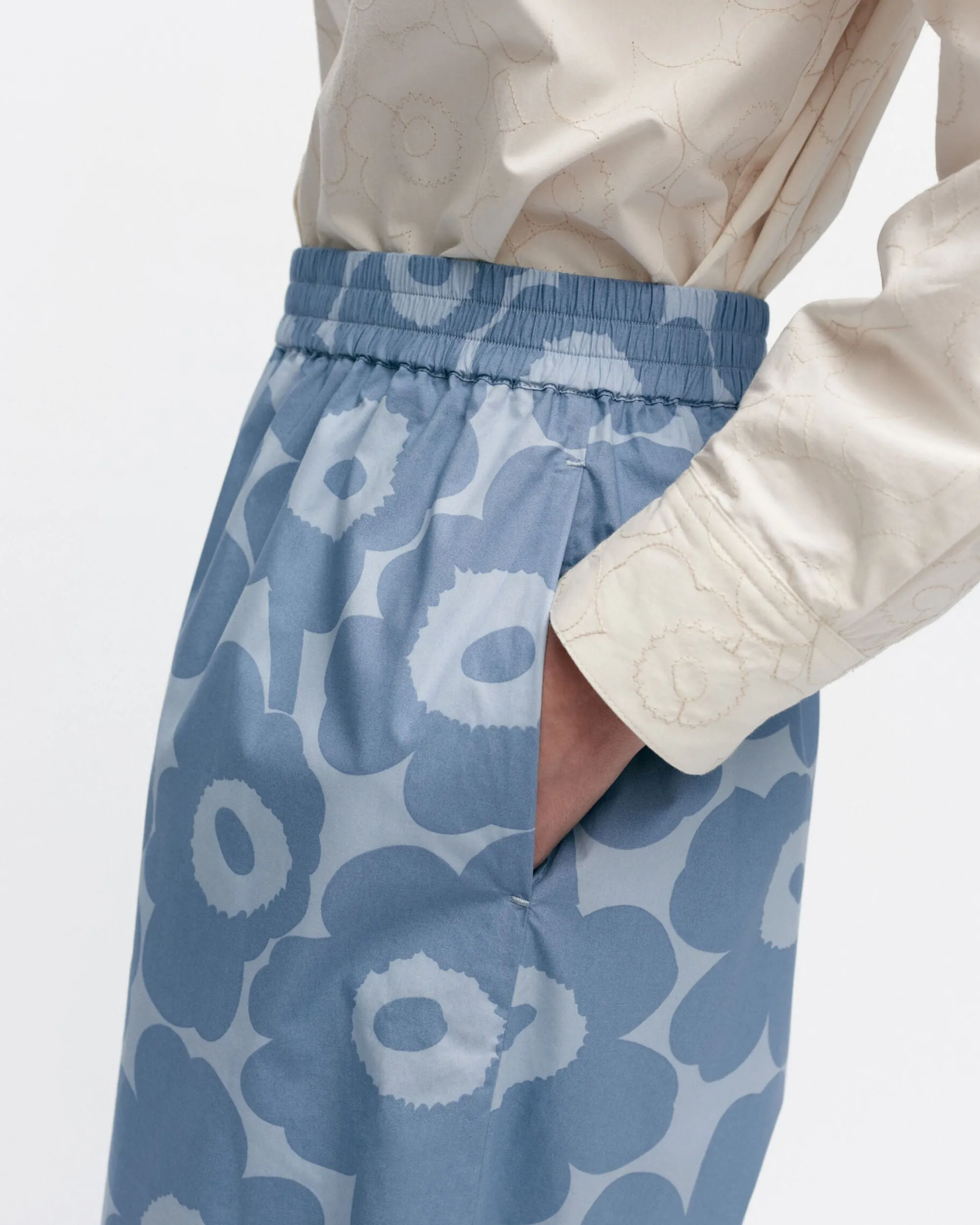 Marimekko Housut>Kohti Unikko Puuvillapopliinihousut