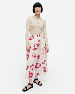 Marimekko Housut>Kressida Helakka Puuvillapopliinihousuhame