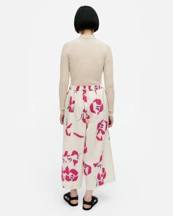 Marimekko Housut>Kressida Helakka Puuvillapopliinihousuhame