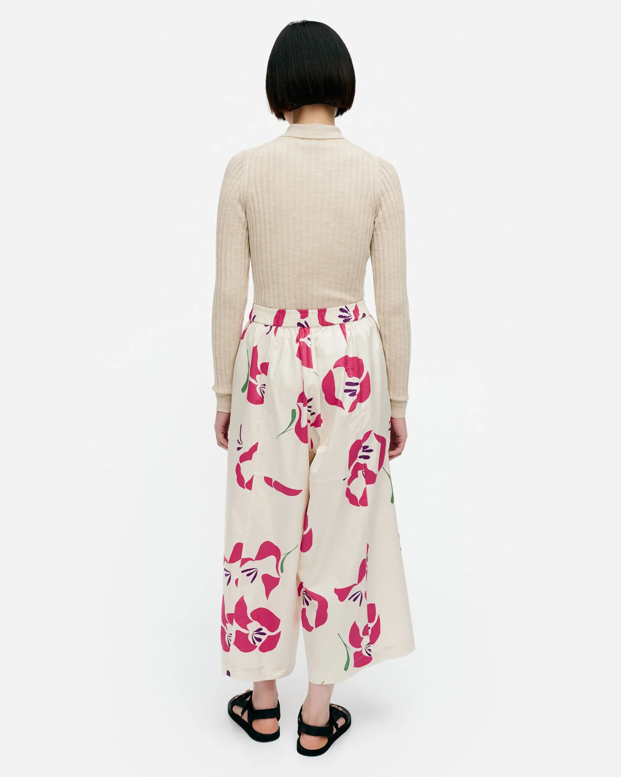 Marimekko Housut>Kressida Helakka Puuvillapopliinihousuhame