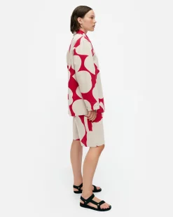 Marimekko Takit Ja Jakut>Kulmat Unikko Puuvillapellavapaitatakki