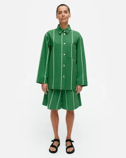 Marimekko Paidat Ja Tunikat>Kulmat Vesi Puuvillapellavapaitatakki