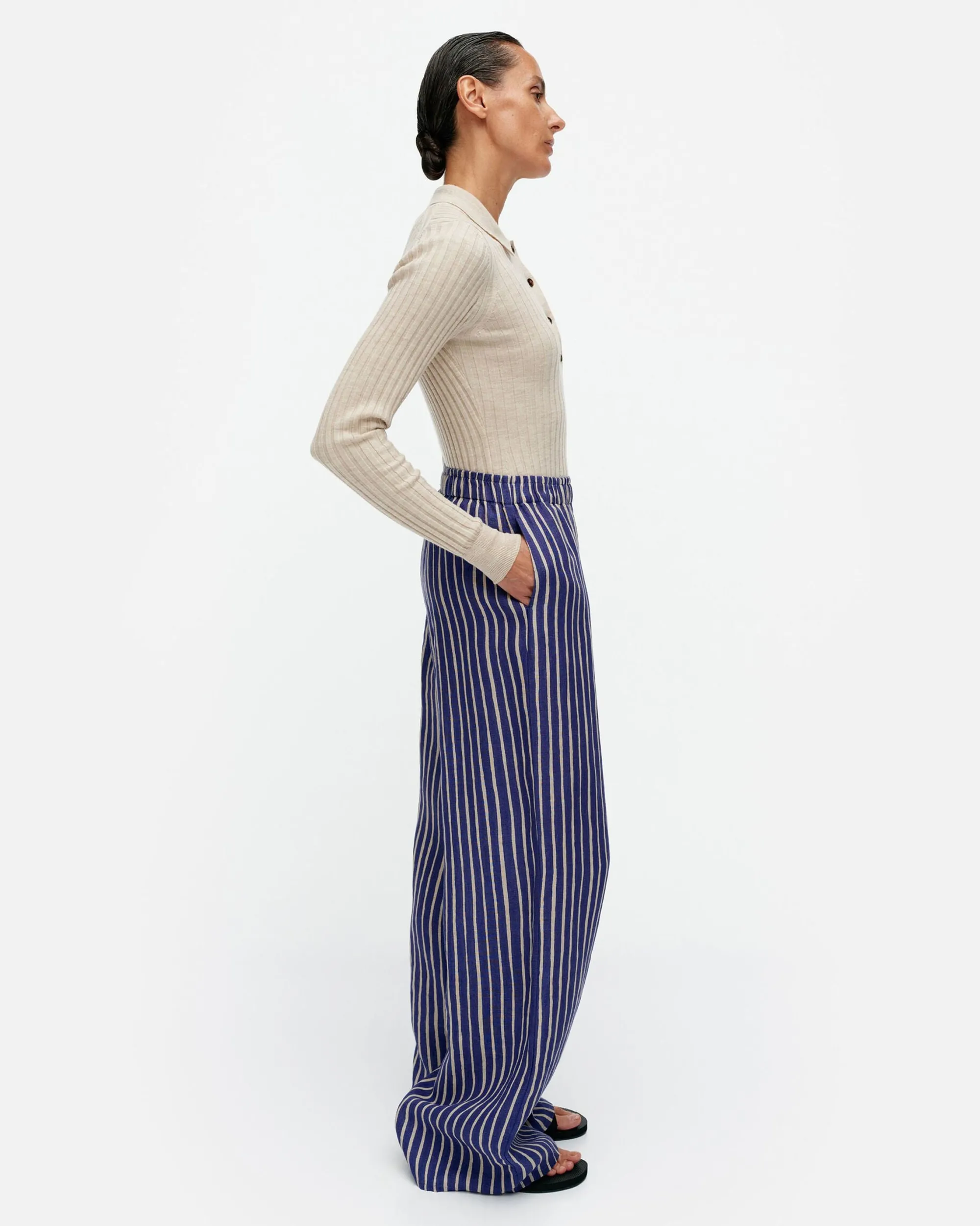 Marimekko Housut>Merivirta Piccolo Pellavahousut