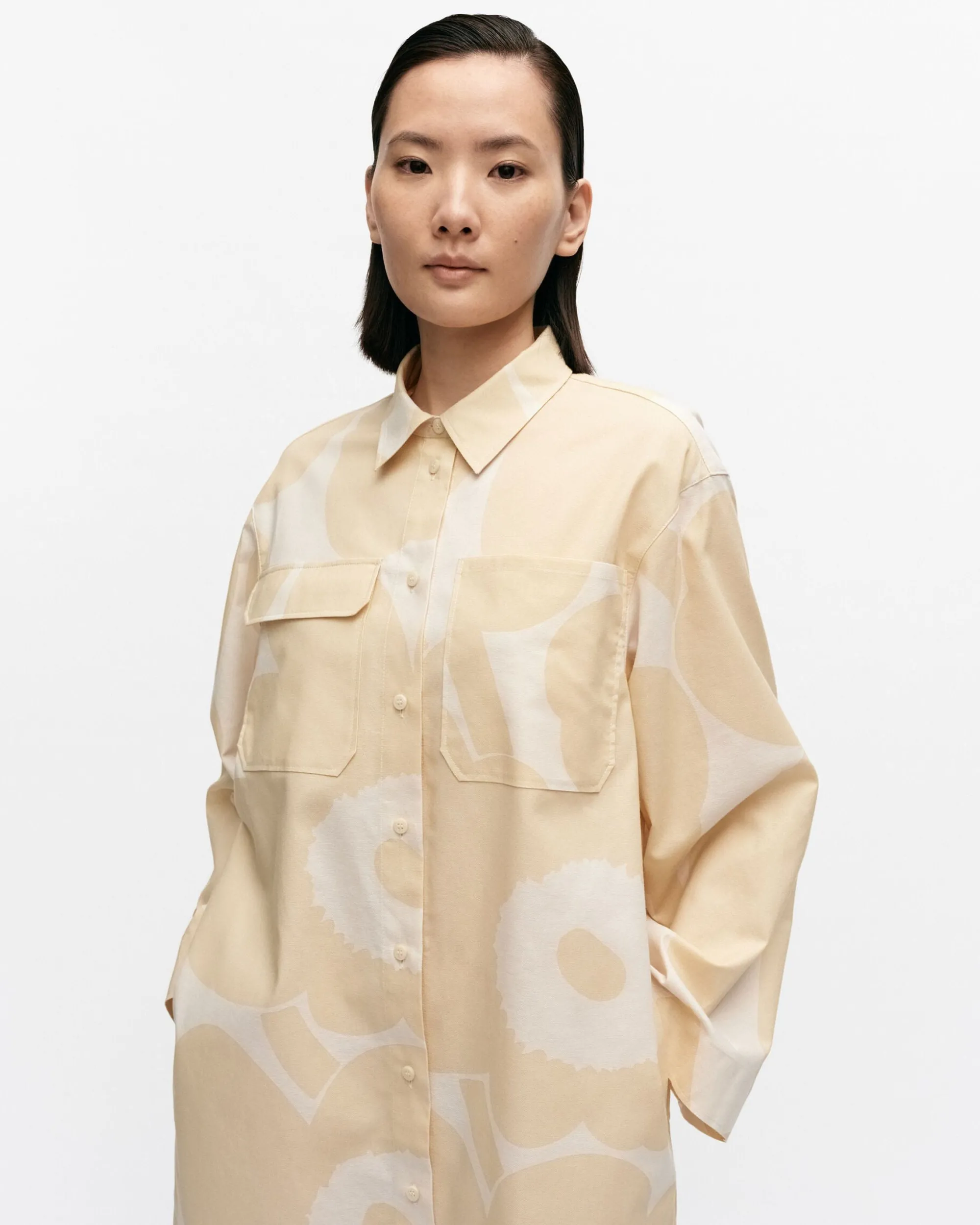 Marimekko Mekot>Monokromi Unikko Puuvillamekko