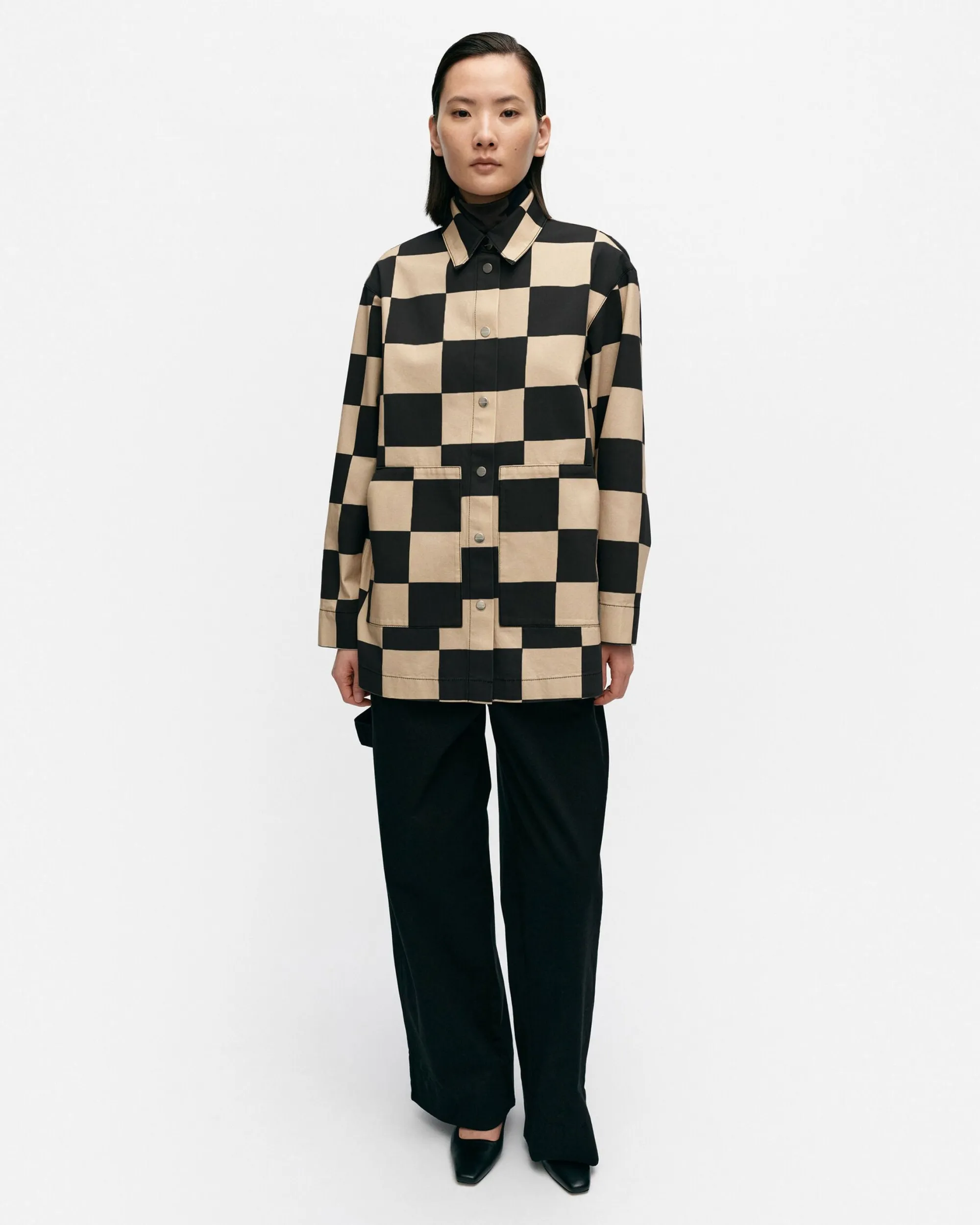 Marimekko Takit Ja Jakut>Potenssi Kukko Ja Kana Puuvillapaitatakki