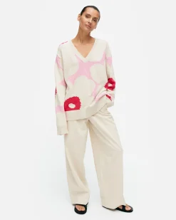 Marimekko Unisex>Pu00E4Ivu00E4 Unikko Puuvillaneulepusero