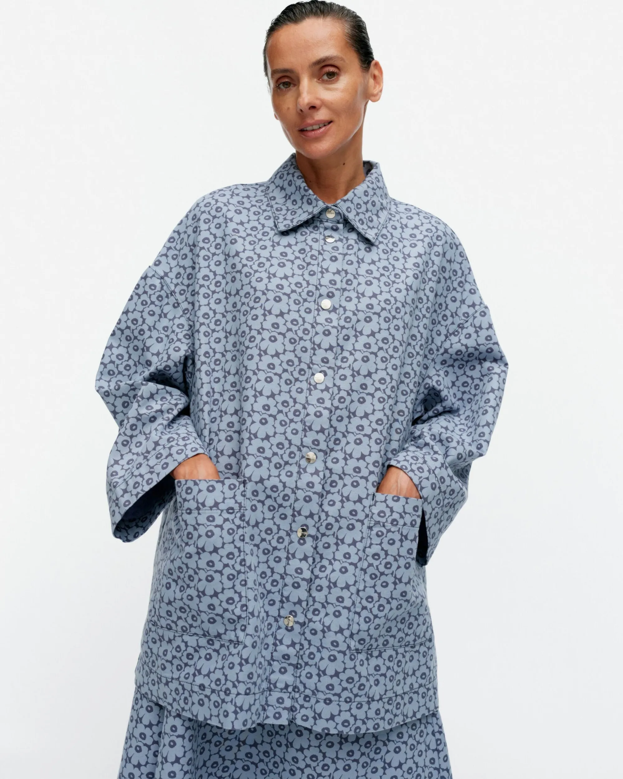 Marimekko Takit Ja Jakut>Sumu Unikko Puuvillapaitatakki