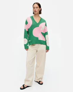 Marimekko Unisex>Viuhko Poiminto Puuvillaneulepusero