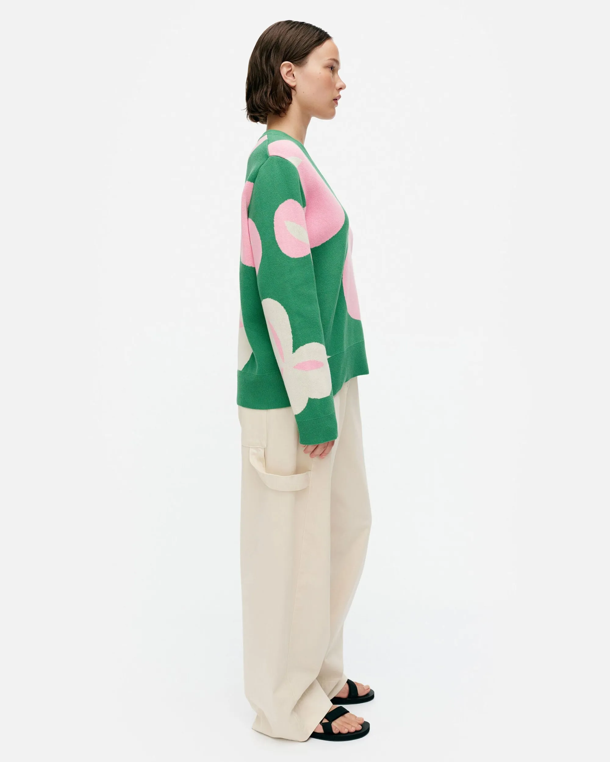 Marimekko Unisex>Viuhko Poiminto Puuvillaneulepusero