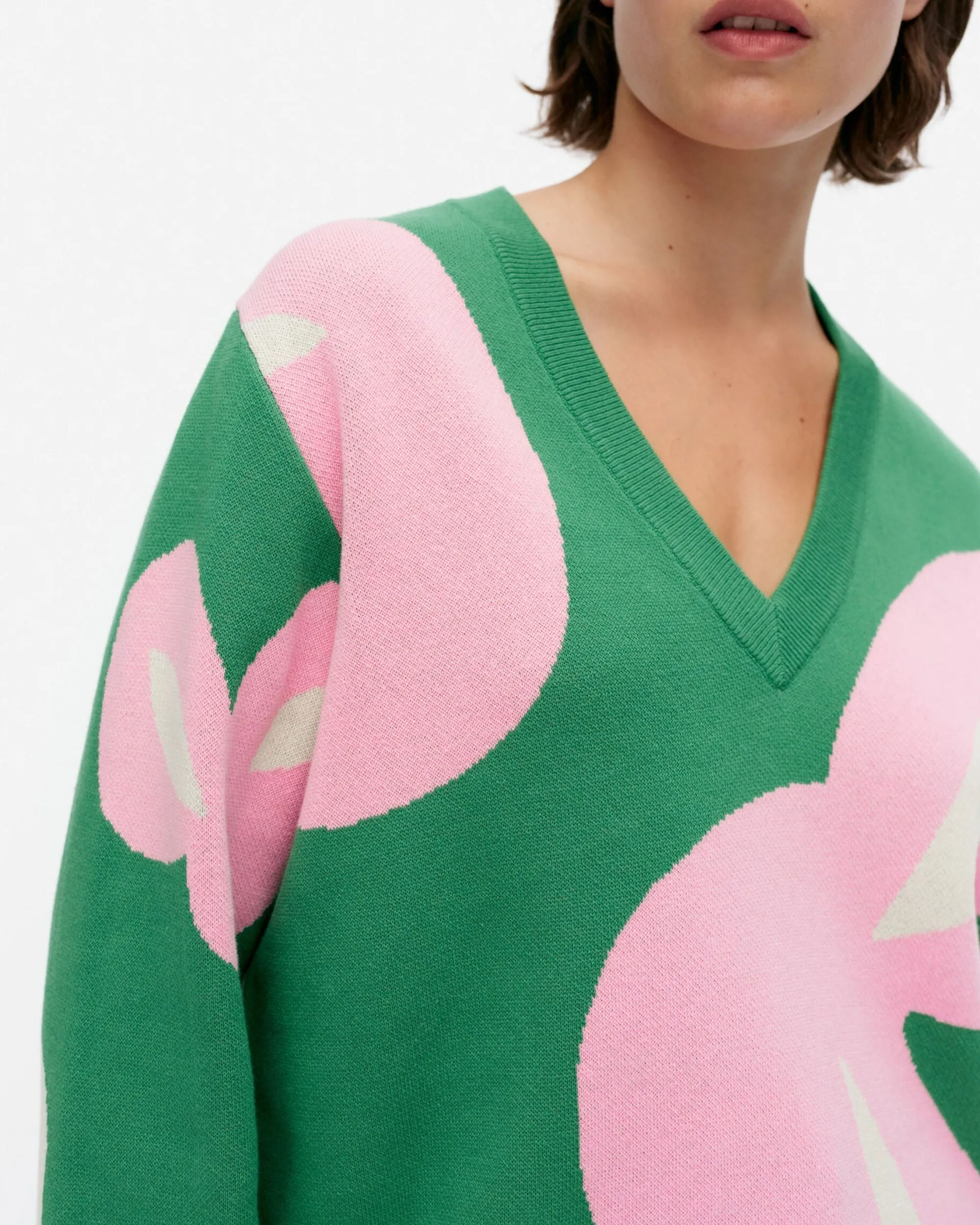 Marimekko Unisex>Viuhko Poiminto Puuvillaneulepusero